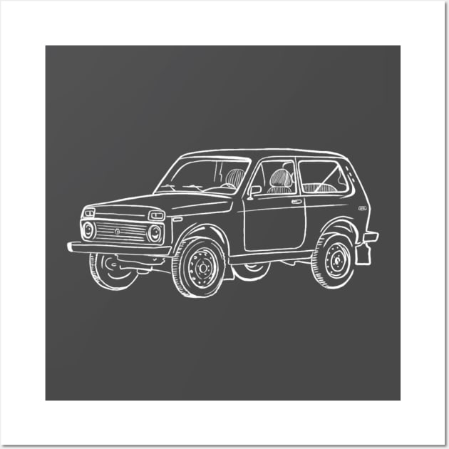 Lada Niva Wall Art by Aurealis